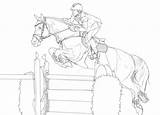 Jumping Showjumping sketch template