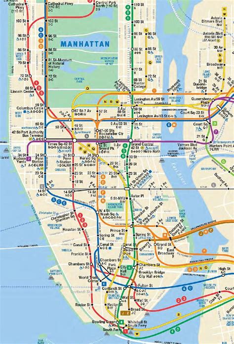 mta  peek  updated subway map   ave  ny daily news