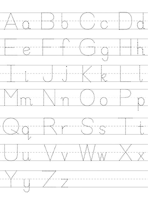 printable tracing alphabet letters upper  lowercase printable