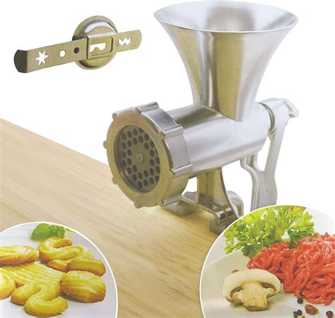 desk mounted manual meatvegetable mincer grinder aluminum biscuit