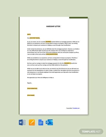medical hardship letter template google docs word templatenet