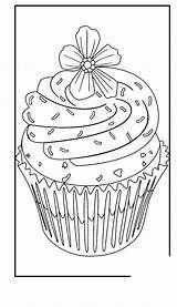 Coloring Pages Flower Cupcake Cupcakes Colouring Food Kids Drink Cake Ice Cream Color Choose Board Sheets Cooking Cookie Templates sketch template