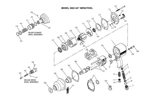 ingersoll rand   drive air impact wrench repair parts