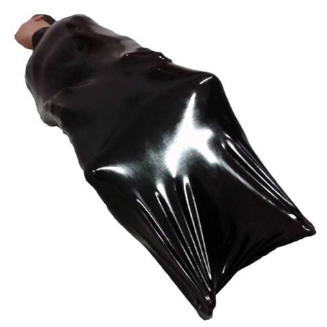Brand New Latex Rubber Black Big Body Bag Sleep Sauna Sack One Size