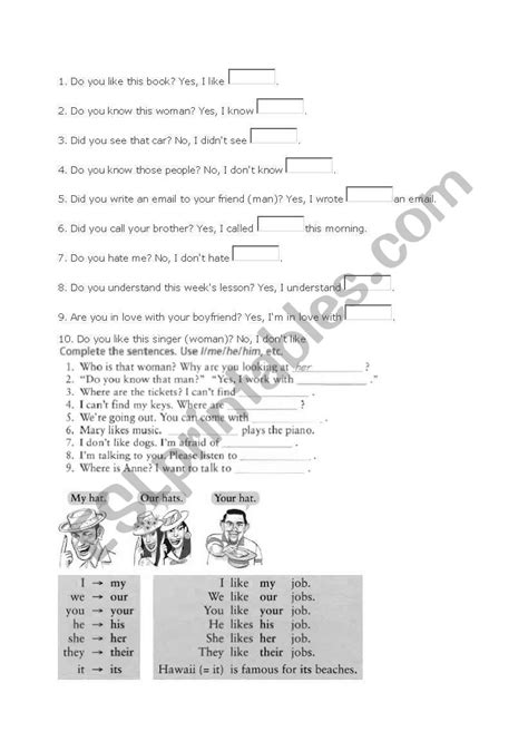 Personal Pronouns Practice Esl Worksheet By Izzy