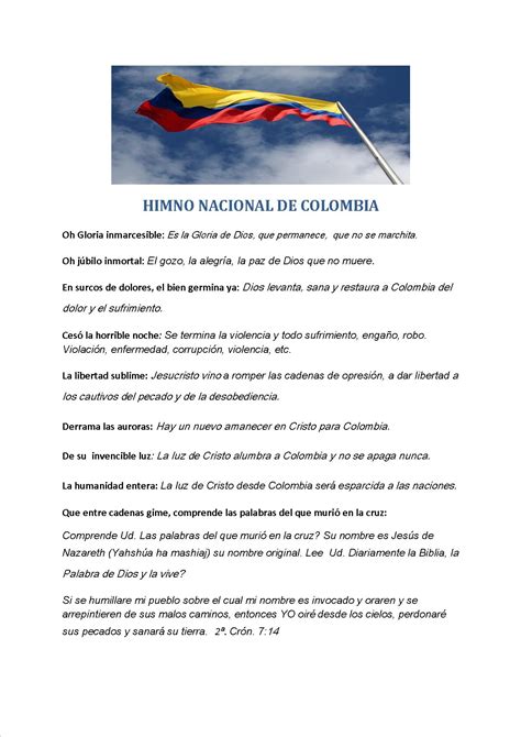 himno nacional de colombia  cancion  mi colombia es de cristo