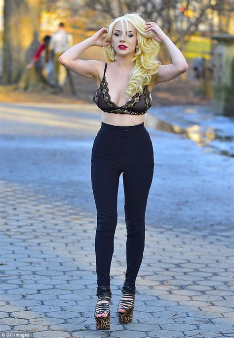Courtney Stodden Wears Nothing But A See Through Bra