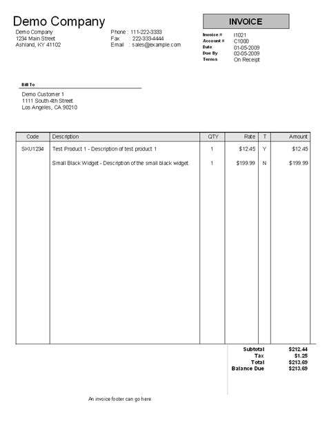 invoice templates word excel  formats