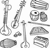 Instruments Indian Sitar Drawing Musical Vector Traditional Drawings Clipart Stock Harmonium Illustration Music Easy Isolated Set Draw Dholak Doodle Paintingvalley sketch template