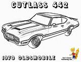 Coloring Pages Muscle Car Cars Old Charger Dodge Printable American School Oldsmobile Rod Adult Clipart Cutlass Brawny Rat Classic Print sketch template