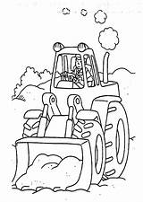 Digger Coloring Tractor Pages Colouring Online Fictional Tractors Printables Characters sketch template