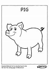 Pig Coloring Kidloland Printable Worksheets Worksheet Kids Printables Pages sketch template
