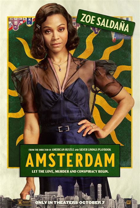 Amsterdam Zoe Saldana Irma Movie Poster Lost Posters