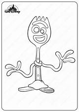 Forky Toy Woody Coloringoo Colorironline Toystory Pixar 토이 스토리 sketch template