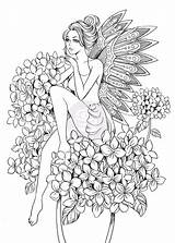 Hadas Colorear Adulte Erwachsene Angelica Stamp Repujado Coloration Coloringpagesonly Mariposas sketch template