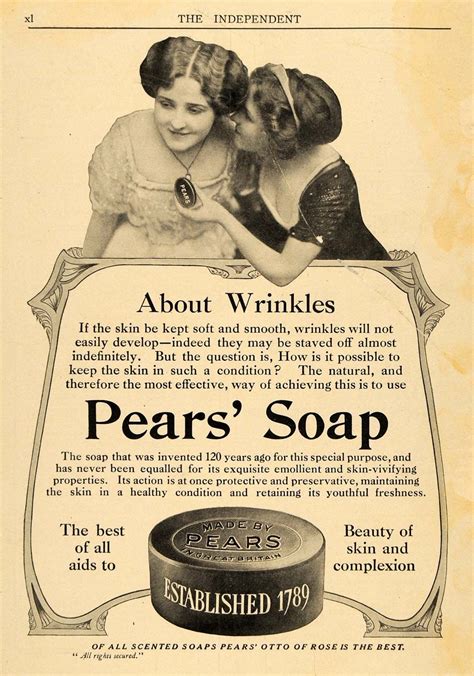 ad   pears  toilet bath soap woman fashion original tin vintage advertisements