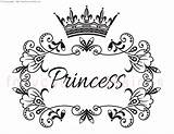 Crown Princess Coloring Tiara Pages Word Drawing Queen Prince Sketch Skull Crowns Clipart Outline Vintage Easy Digital Large Royal Simple sketch template