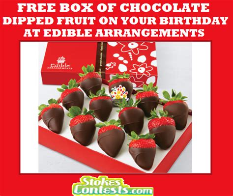 stokes contests freebie free box of 12 ct chocolate dipped fruit on