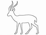 Gazelle Template Pattern Printable Patternuniverse Use Choose Board Cutouts Animal Terms sketch template