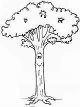 Tree Coloring Pages Trees Kids Color Cute Gif Face Long sketch template