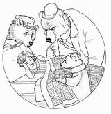 Bears Goldilocks Three Coloring Drawing Pages Goldylocks Getdrawings Getcolorings Color Print sketch template