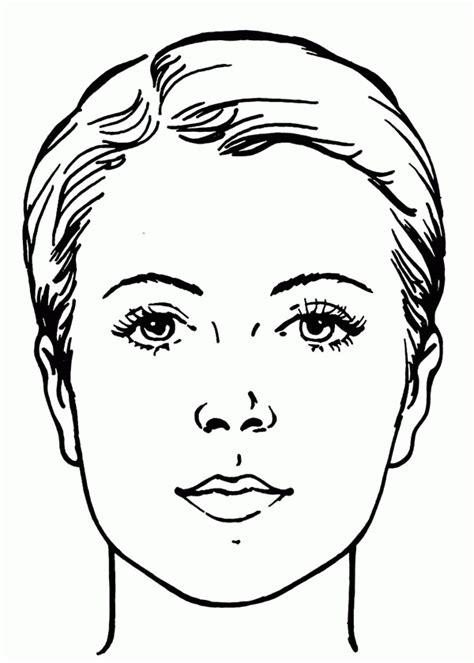 realistic face coloring page