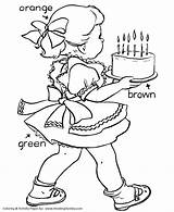 Coloring Birthday Pages Girl Cake Kids Drawing Young Fun Friendship Honkingdonkey Parties Popular Getdrawings Foster Interaction Lots Social Coloringhome sketch template