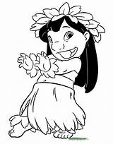 Lilo Stitch Coloring Pages Disney Hula Dancing Drawings Disneyclips Color Printable Book Colorare Print Da Kids Disegni Sand sketch template