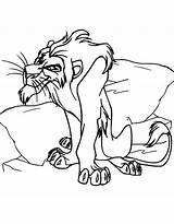 Lion King Coloring Scar Pages Printable Drawing Designlooter Getdrawings sketch template