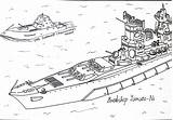 Battleship Yamato Deviantart Ni Drawing Drawings sketch template