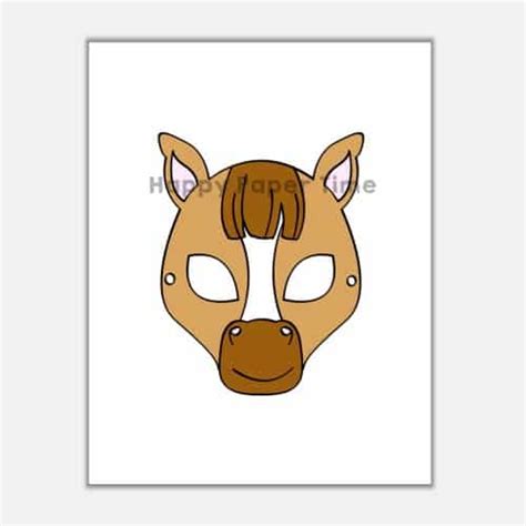 horse mask template archives happy paper time