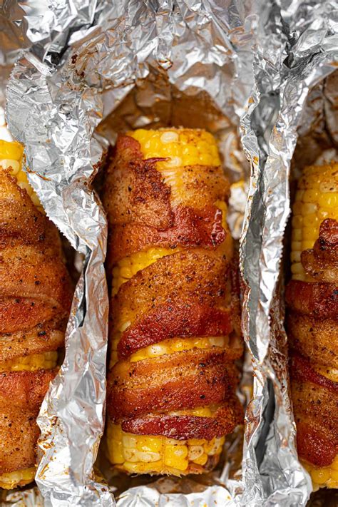 bbq bacon oven roasted corn crispy and easy dinner