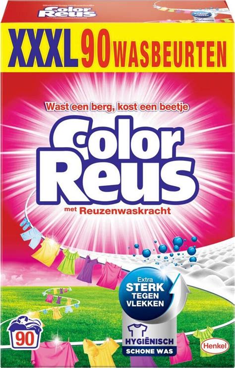color reus waspoeder wasmiddel voordeelverpakking  wasbeurten bolcom