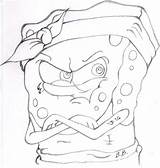 Spongebob Gangster Ghetto Gangsta Getdrawings Squarepants Dibujos Esponja Straightforward sketch template