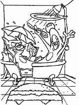 Catdog Coloring Pages Cartoon Recommended Color sketch template