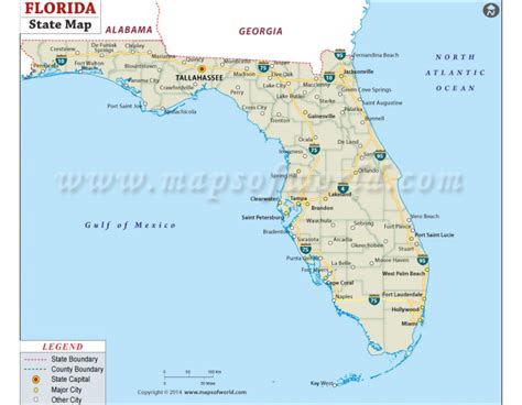 buy florida state map  digital state map  florida