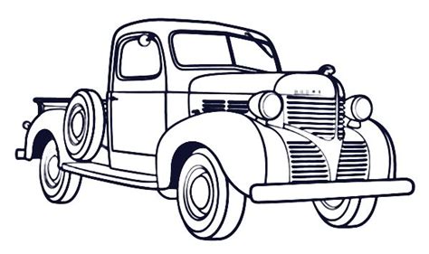 vintage truck coloring pages  pickup truck coloring pages truck