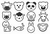 Outline Animals Cute Vector Animal Brushes Pack Printable Drawings Photoshop Cartoon Simple Easy Clipart Head Brusheezy Pets Icon Graphics Vecteezy sketch template