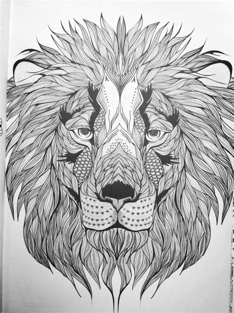 lion coloring page  adults google search   pinterest