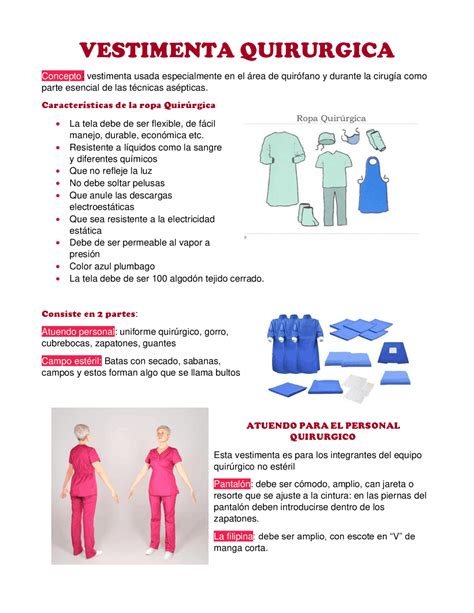 introducir  imagen caracteristicas de la ropa quirurgica viaterramx