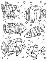 Coloring Pages Fish Tropical Printable Exotic Kids Adults Color Colorful Freddi Animals Getcolorings Nature Getdrawings Template Astonishing sketch template