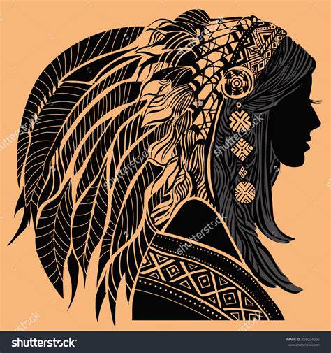 american indian girl silhouette clipart clipground