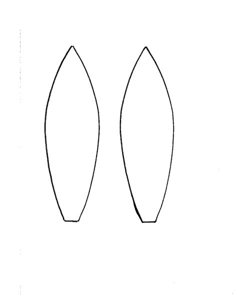 bunny ear pattern printable   images  face parts worksheet