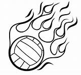 Volleyball Clipart Flaming Volleybal Flames Cliparts Clip Tekening Google Kleurplaat Clipground Library Vrede sketch template