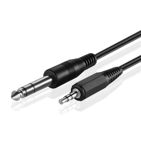 mm   mm  cable adapter ft male  male trs stereo audio jack plug wire