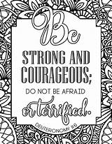 Coloring Strong Courageous Sheet Pages Arabah Joy Scripture Still Know Popular sketch template