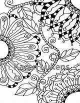Coloring Adult Vine Flowering Book Printable sketch template