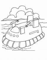 Hovercraft Coloring Kids Pages sketch template