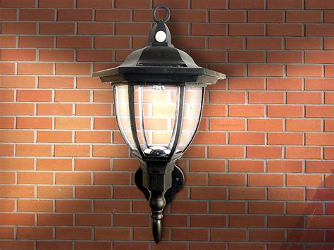 solar powered wall lamp motion activated security lights wireless outdoor lantern beautiful