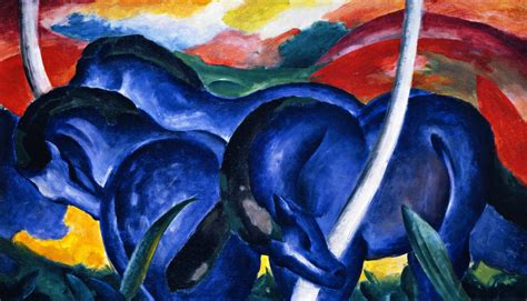 large blue horses  franz marc rabia gale